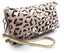 Monedero Neceser Piel Asa de Mano Leopardo Caramelo 19,5x11 Camel