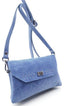 Bolsito bandolera piel cremalleras y tachas azul Caramelo