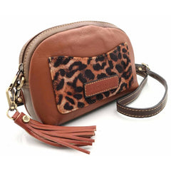 BOLSITO PIEL ANIMAL PRINT BANDOLERA REDONDO MARRON | CARAMELO | 1 UNIDAD | 51035228