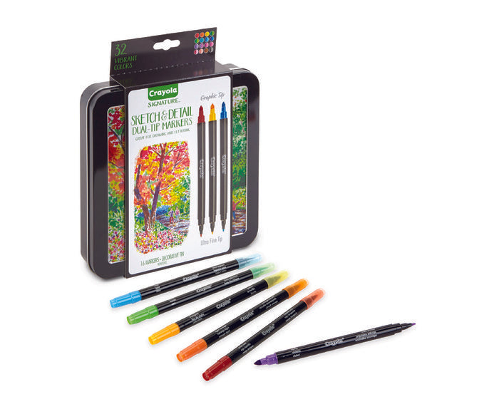 Rotulador Crayola Signature Doble Punta 16 Colores | Crayola | Pack 1 Unidades