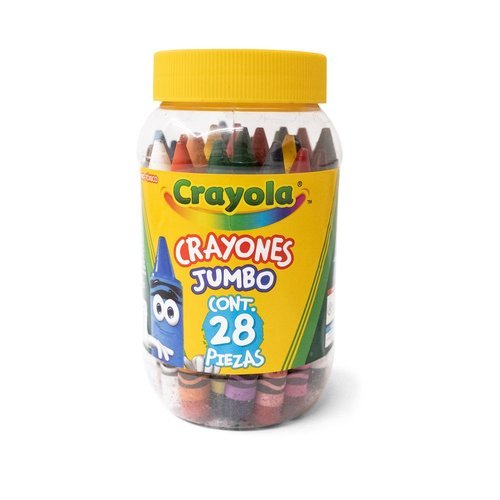 SET 28 CERAS JUMBO EN BOTE TRANSPARENTE | 1 UNIDADES | (CRAYOLA)
