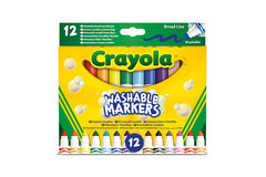 Rotulador Crayola Super Lavables Maxi Punta 12 Colores Surt | Crayola | Pack 1 Unidades