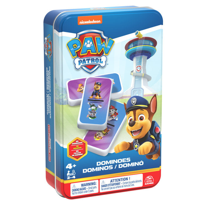 JUEGO DOMINO PATRULLA CANINA CAJA METAL | SPIN MASTER PAW PATROL | 1 UNIDAD | 778988404669