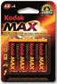 Pilas Kodak Max Doble Aa LR06 Pack 4 unidades