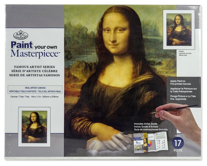 SET BASTIDOR PREPINTADO OBRAS MAESTRAS MONA LISA DA VINCI | 1 UNIDADES | (MICHEL PAPELES ESPECIALES)