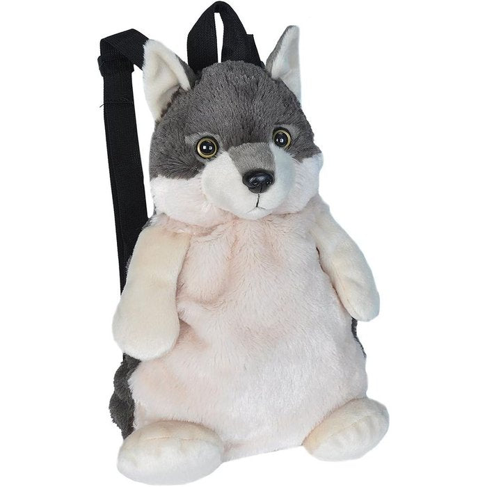MOCHILA DE PELUCHE DE LOBO | WILD REPUBLIC | 1 UNIDAD | 923892099146