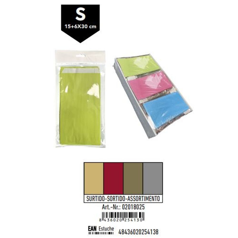 SOBRE KRAFT SURTIDOS S KRAFT LISO ROJO ORO PLATA PAQUETE 12 | 288 UNIDADES | (ANDINA)