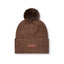Gorro mujer punto pompón detalles plateados Caramelo