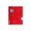 Libreta Grapada Tapa Plástico A5+ 48H Cuadro 4MM Rojo Oxford