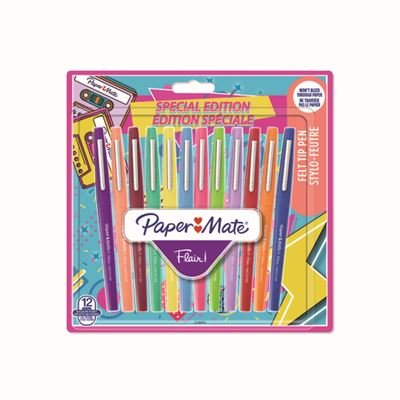 Rotulador Paper Mate Flair 12 Colores Retro Surtidos | Papermate | Pack 1 Unidades