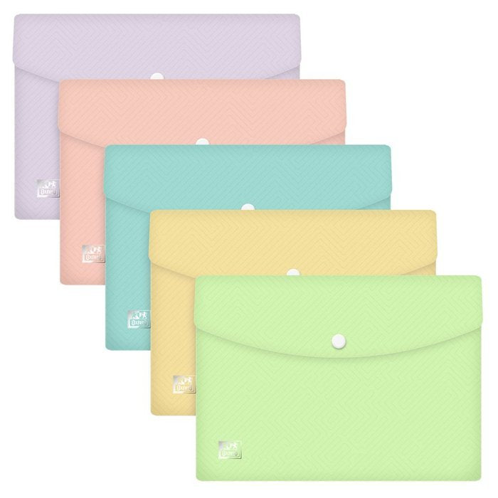 SOBRE BROCHE OXFORD URBAN TP A5 PASTEL SURTIDOS | 5 UNIDADES | (OXFORD)