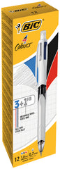 BOLIGRAFO BIC 4 COLORES MULTIFUNCION 3 COLORES Y PORTAMINAS | 12 UNIDADES | (BIC)