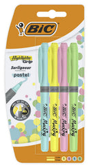 Marcador Bic Highlighter Grip Pastel Blister 4 Uds 964859 | Bic | Pack 1 Unidades