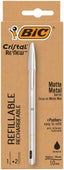 BOLIGRAFO BIC CRISTAL RE´NEW NEGRO + 2 RECAMBIOS | 1 UNIDADES | (BIC)