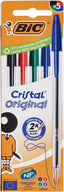 Blister 5 Boligrafos Bic Cristal Colores Surtidos