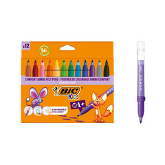 Rotulador Bic Kids Comfort Grip 12 Colores | Bic | Pack 1 Unidades