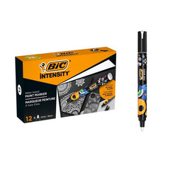 Rotulador Bic Permanente Intensity Blanco | Bic | Pack 12 Unidades