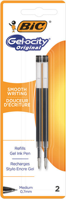 RECAMBIO BOLIGRAFO BIC GELOCITY GEL NEGRO BLISTER 2 UD | 20 UNIDADES | (BIC)