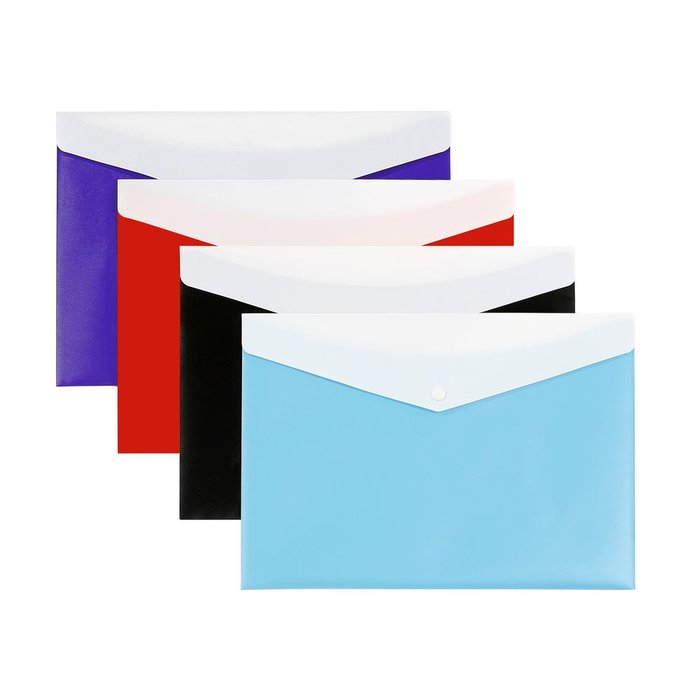 SOBRE PORTADOCUMENTOS A4 PP CIERRE A PRESION | 1 UNIDADES | (VIQUEL SAS)