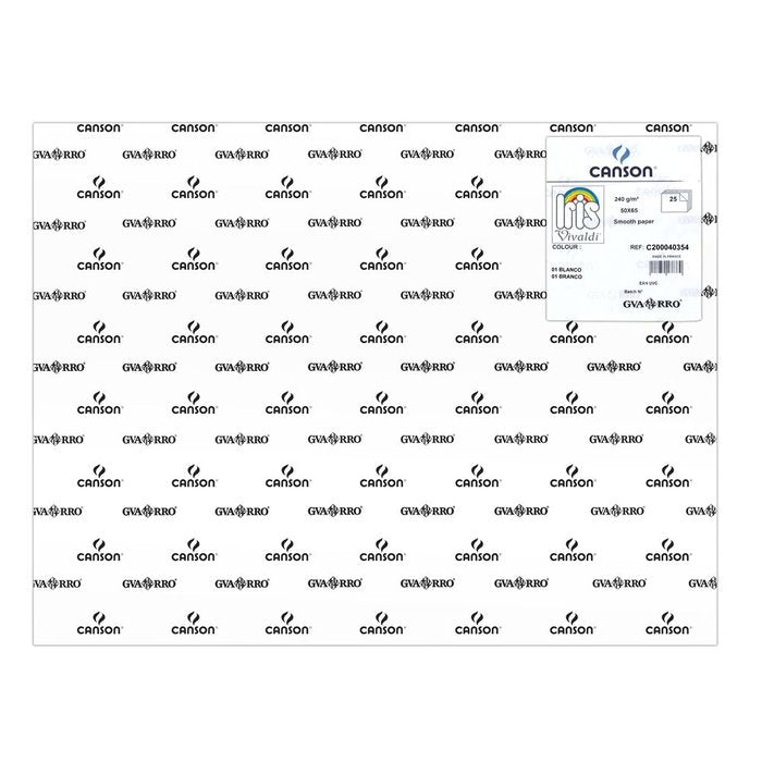CARTULINA GUARRO 50X65 240 GRAMOS IRIS BLANCO | 25 UNIDADES | (GUARRO & CANSON)