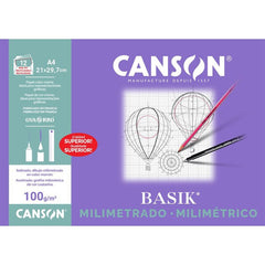 MINIPACK A4 12H PAPEL MILIMETRADO | 1 UNIDADES | (GUARRO & CANSON)