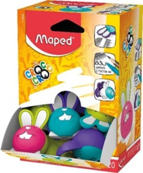 EXPOSITOR 20 GOMAS MAPED CROC CROC DUO CONEJO SURTIDOS | 20 UNIDADES | (MAPED)