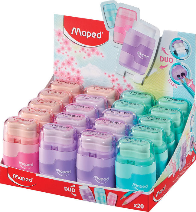 EXPOSITOR 20 AFILABORRAS CONNECT DOBLE COLORES PASTEL | 20 UNIDADES | (MAPED)