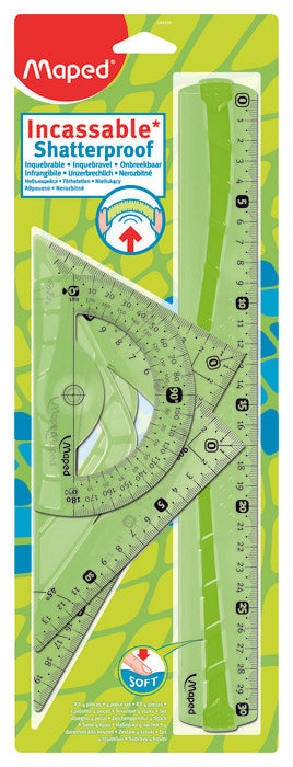 JUEGO REGLAS IRROMPIBLE 30CM 4 PIEZAS BLISTER | 1 UNIDADES | (MAPED)