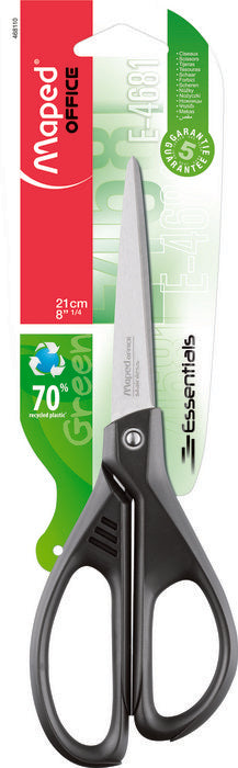TIJERA OFICINA ESSENTIALS GREEN 21CM ASIM TRYME | 1 UNIDADES | (MAPED)