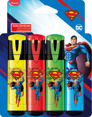 Blister 4 Marcadores Superman Bolsa Carton Surtidos | Maped | Pack 1 Unidades