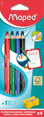 BLISTER 4 LAPICES PIZARRA PEPS WOOD FSC 100% + SACAPUNTAS | 1 UNIDADES | (MAPED)