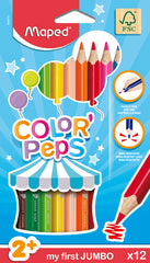 LAPIZ MAPED COLORPEPS JUMBO 12 COLORES SURTIDOS | 1 UNIDADES | (MAPED)