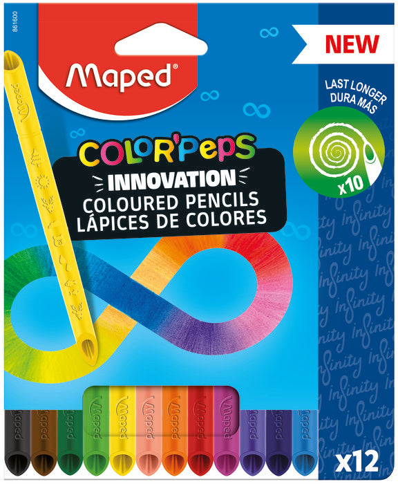 LAPIZ MAPED COLORPEPS INFINITY 12 COLORES SURTIDOS | 1 UNIDADES | (MAPED)