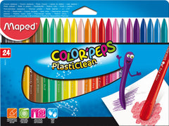 CERA MAPED COLORPEPS PLASTICLEAN 24 COLORES SURTIDOS | 1 UNIDADES | (MAPED)