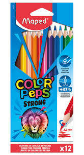 LAPIZ MAPED COLORPEPS RESINA 12 COLORES ESTUCHE CARTON | 12 UNIDADES | (MAPED)