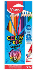 LAPIZ MAPED COLORPEPS RESINA 12 COLORES ESTUCHE CARTON | 12 UNIDADES | (MAPED)