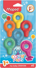 CERA MAPED COLOR'PEPS MY FIRST BLISTER 6 COLORES SURTIDOS | 12 UNIDADES | (MAPED)