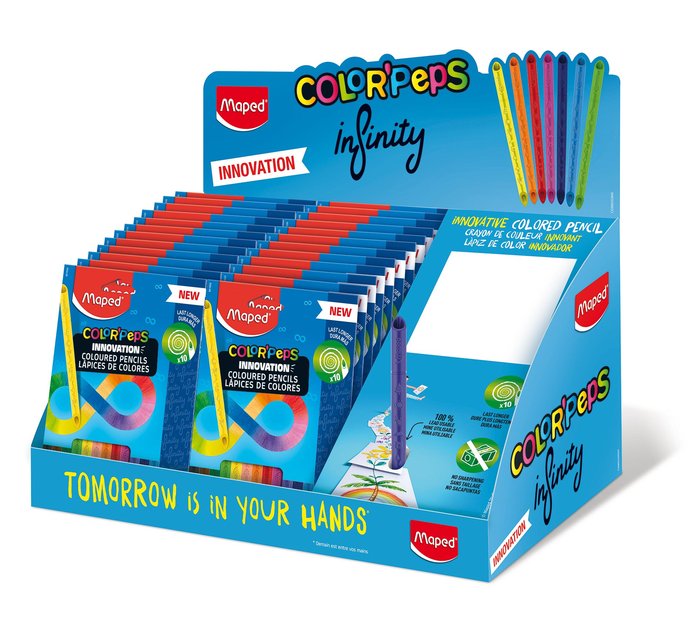 EXPOSITOR 24 BLISTER LAPIZ MAPED COLORPEP INFINITY 12COLORE | 24 UNIDADES | (MAPED)