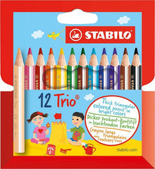 LAPIZ STABILO TRIO GRUESO CORTO 12 COLORES SURTIDOS | 1 UNIDADES | (STABILO)