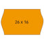 ETIQUETA ROLLO 26X16 NARANJA REMOVIBLE PACK 6UND, 1000 UNID | 1 UNIDADES | (APLI)