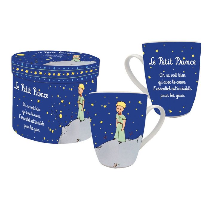 TAZA EL PRINCIPITO AZUL MARINO CON FRASE CON CAJA DE REGALO | ENESCO | 1 UNIDAD | 3453131139144