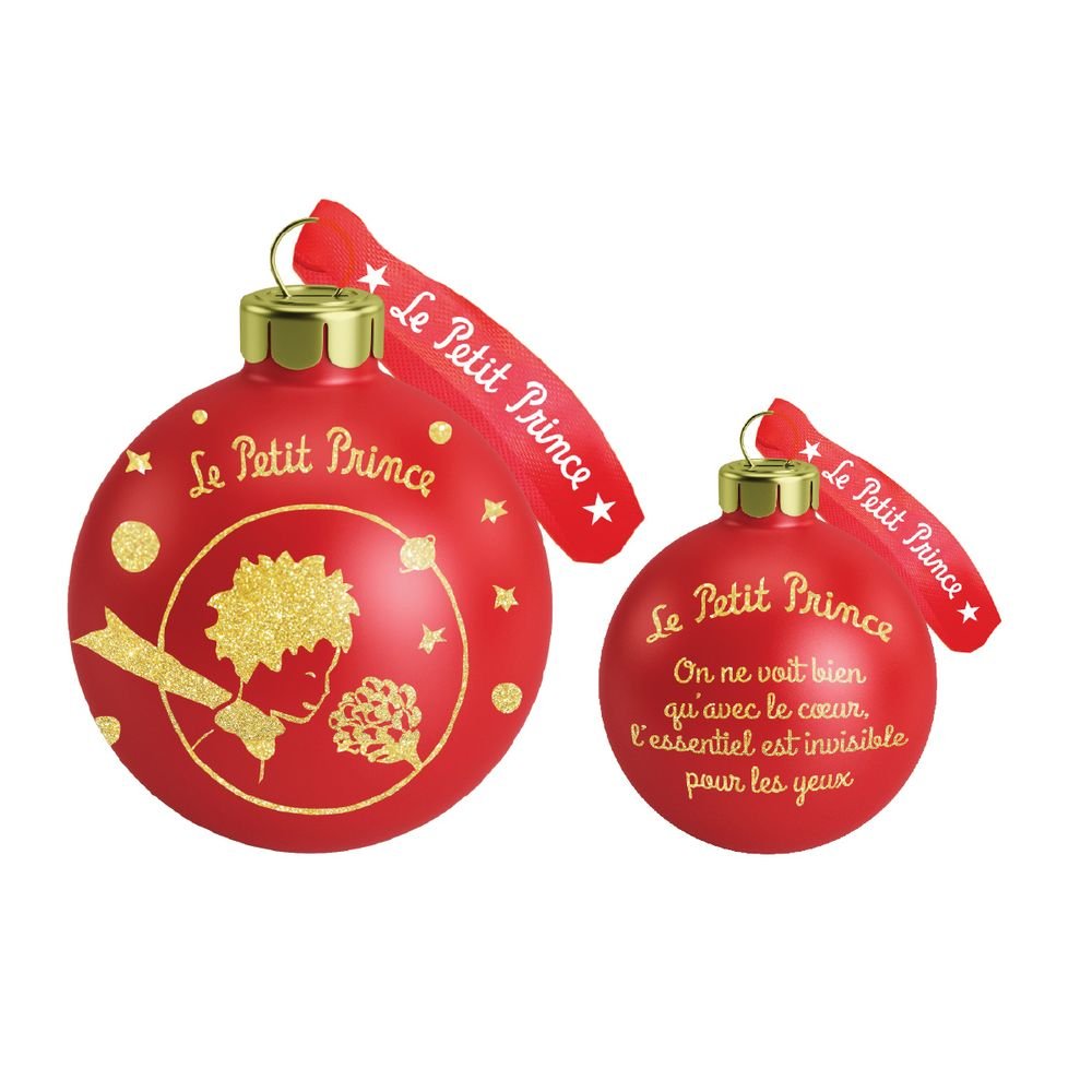 BOLA DE CRISTAL ADORNO NAVIDAD EL PRINCIPITO ROSA | ENESCO | 1 UNIDAD | 3453131149938