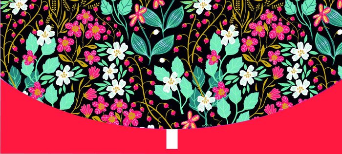 SOBRE DE REGALO NEGRO ROJO CON FLORES | 6 UNIDADES | (PICTURA)