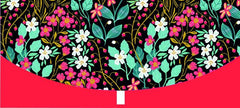 SOBRE DE REGALO NEGRO ROJO CON FLORES | 6 UNIDADES | (PICTURA)