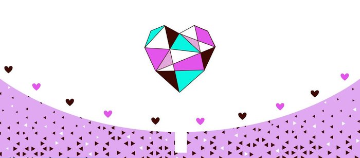 SOBRE DE REGALO BLANCO MORADO CON CORAZON | 6 UNIDADES | (PICTURA)