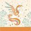 Tarjeta Felicitacion Arabesco Unicornio Pictura 16x16 cm