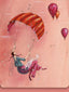 Bloc Notas Imantado Rosa con Chica Volando PICTURA 7,5x10 Rayado
