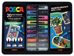Maleta Posca 20 Piezas Pop Colours | Posca | Pack 1 Unidades