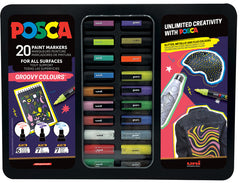 Maleta 20 Rotulador Posca Groovy Colours | Posca | Pack 1 Unidades