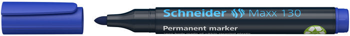 Rotulador Permanente Maxx 130 Punta Redonda Azul | Schneider | Pack 10 Unidades